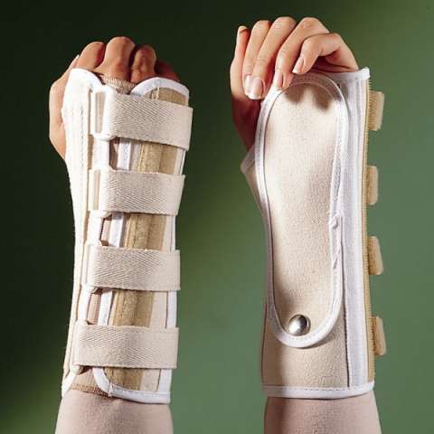 Canvas [Heavy Duty] Hook 'n Pile Cock-up Wrist Splint (Left)